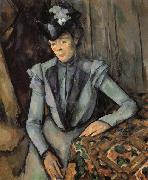 Paul Cezanne Woman in Blue Sweden oil painting artist